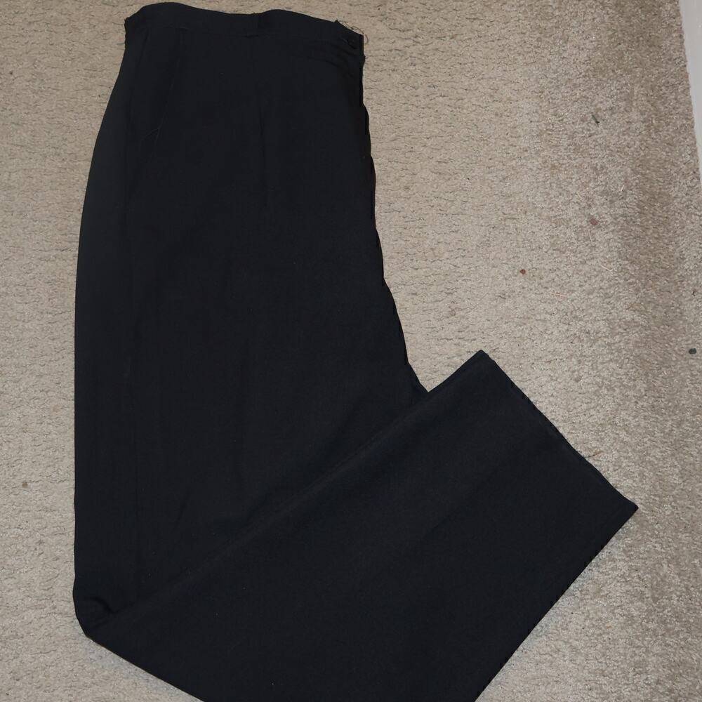 VTG Kathie Lee SZ 42 Pants Talls Dress Fully Lined Talls Black Front Button Zip